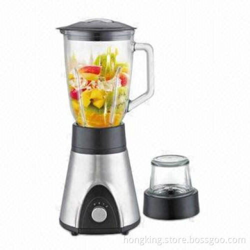 Stainless Steel Blenders with Glass Jar and Rubber Feet, 1,250mL Capacity